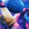 Universe of Planets Anti-Pill Premium No-Sew Throw Fleece Fabric Kit (72x60)
